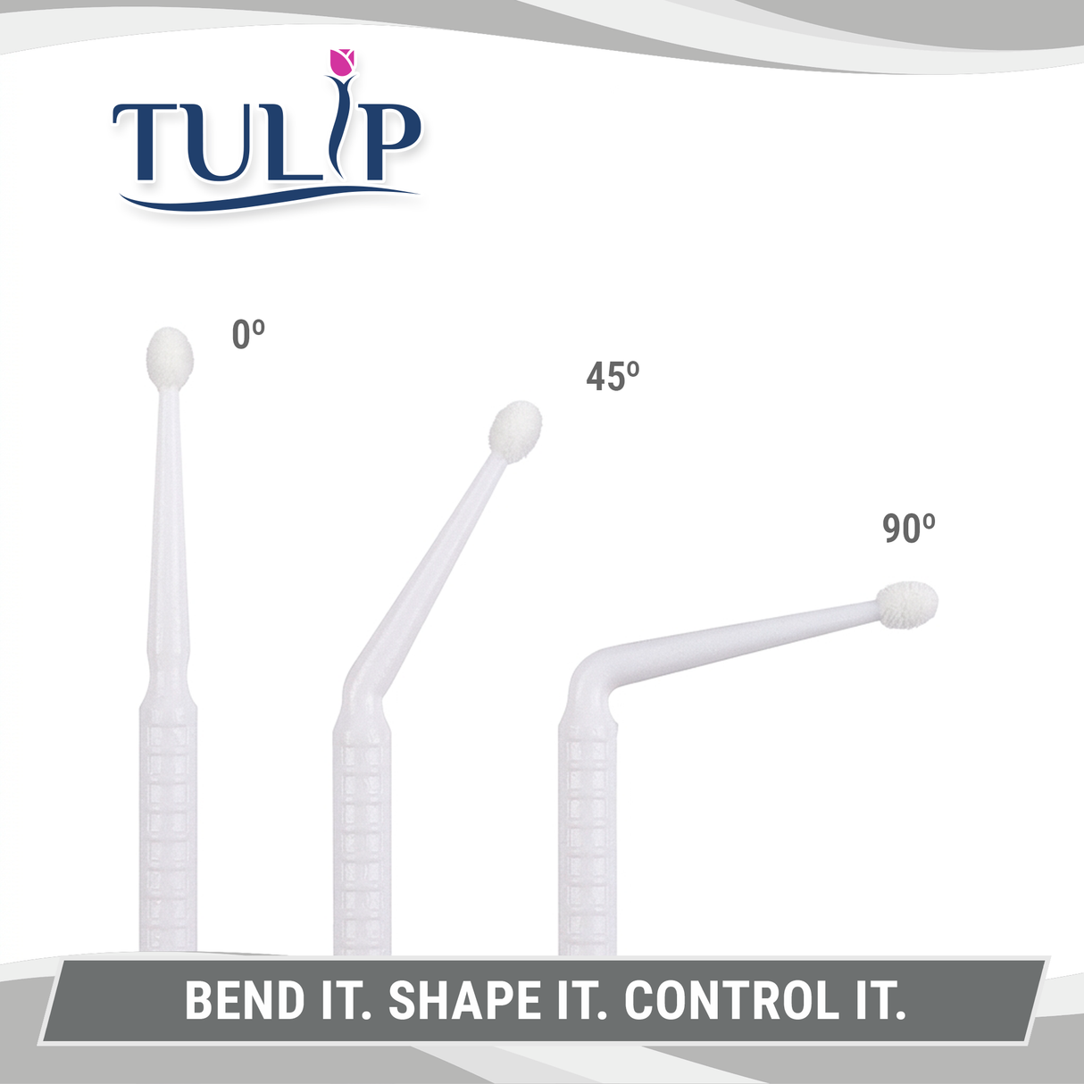 TULIP Superfine Micro Applicator Brushes – White (1.0mm) | (4 kegs of 100) (400 Total)