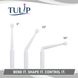 TULIP Superfine Micro Applicator Brushes – White (1.0mm) | (4 kegs of 100) (400 Total)