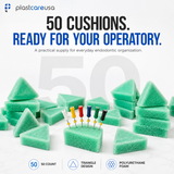 Endodontic Triangle Sponge Foam Cushions for Endo Files (Bag of 50)