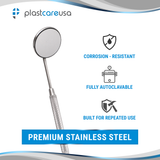 Dental Mirror No. 5 with Handle – German Stainless Steel Mouth Mirror (Autoclavable)