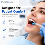 1000 Clear Body Blue Tip Saliva Ejectors (10 Bags) by PlastCare USA - My DDS Supply
