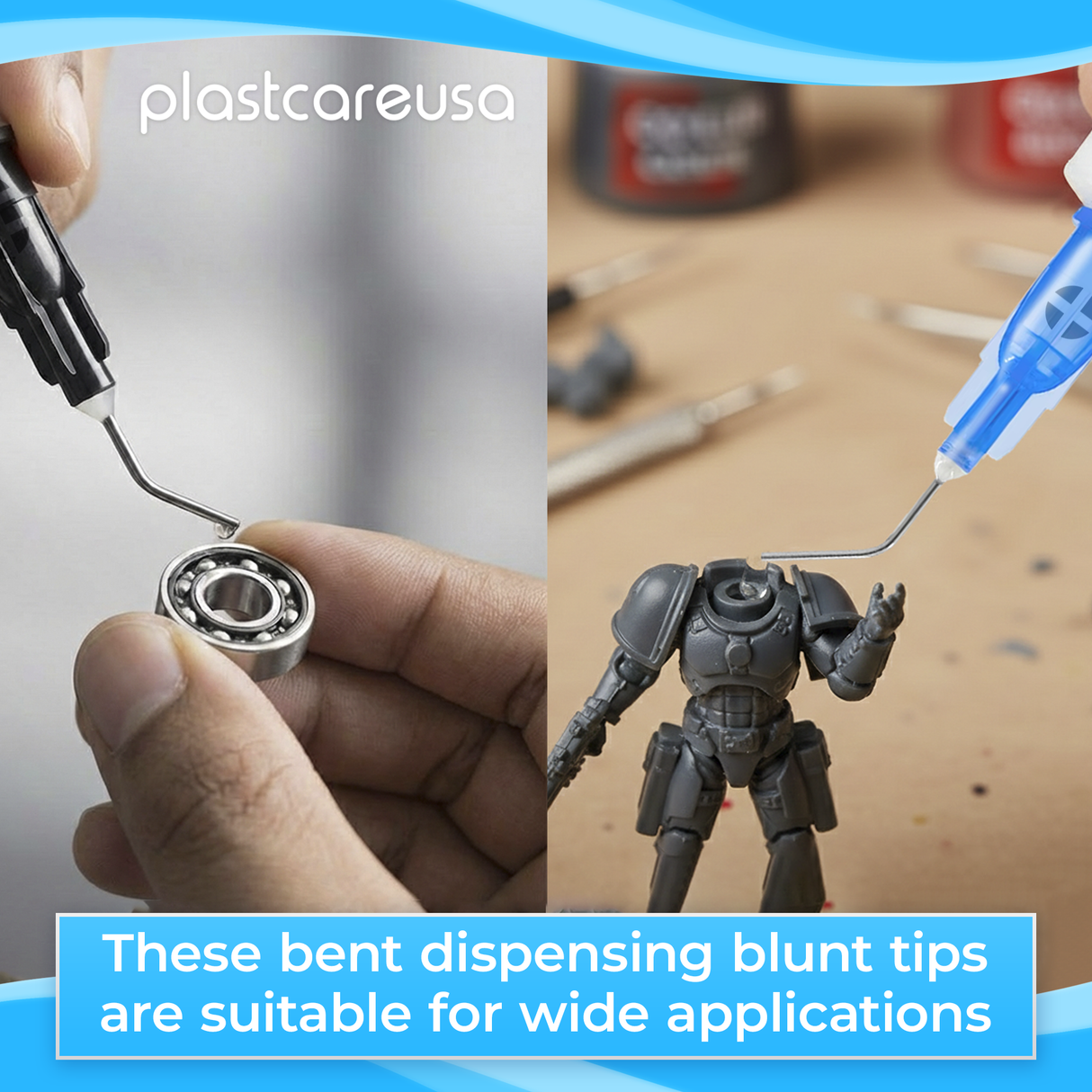 500 x Orange Flow Pre-Bent Applicator Needle Tips, 25 Gauge (5 Bags of 100) - My DDS Supply