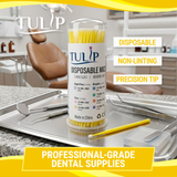 TULIP Fine Micro Applicator Brushes – Yellow (1.5mm) | (4 kegs of 100) (400 Total)