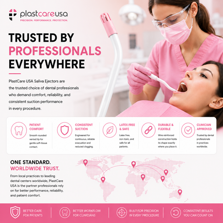 500 Pink 3-Ply 13x18 Dental Patient Towel Bibs (Case of 500) by PlastCare USA - My DDS Supply