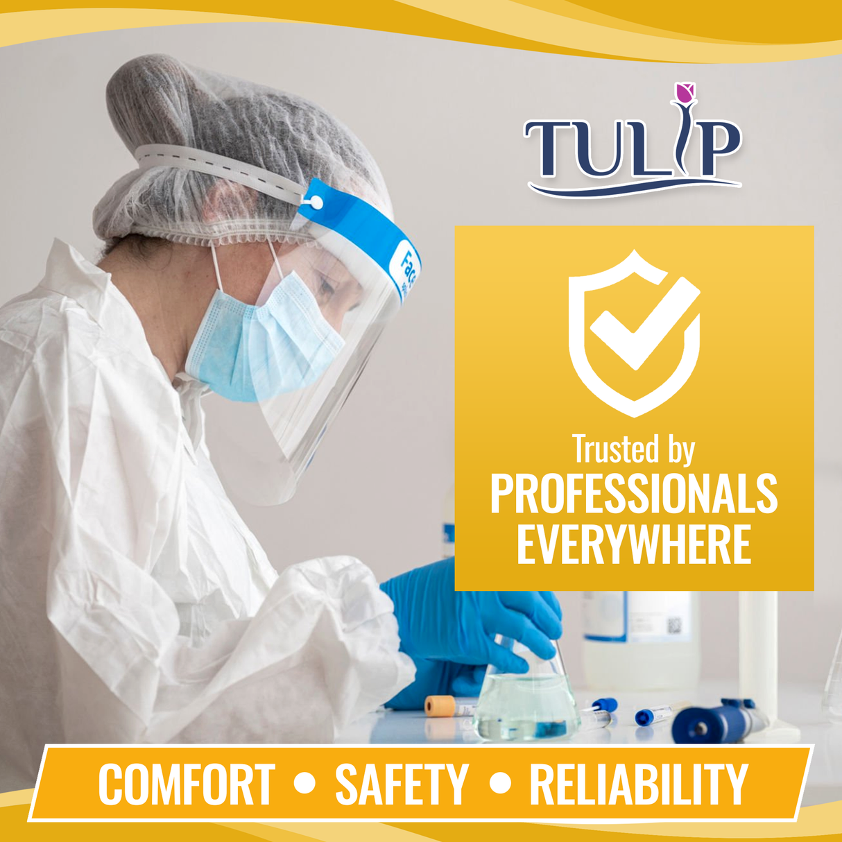 40 Blue Fluid Shield ASTM Level 3 Masks 4-Layer w/ Anti Fog Strip