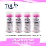 TULIP Fine Micro Applicator Brushes – Pink (1.5mm) | (4 kegs of 100) (400 Total)