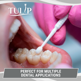 TULIP Superfine Micro Applicator Brushes – White (1.0mm) | (4 kegs of 100) (400 Total)