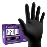 1000 Medium PlastCare USA Black Latex Gloves (10 Boxes)