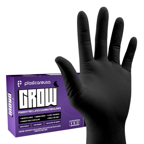6000 Large 5.5 mil Black Latex Gloves (60 Boxes)