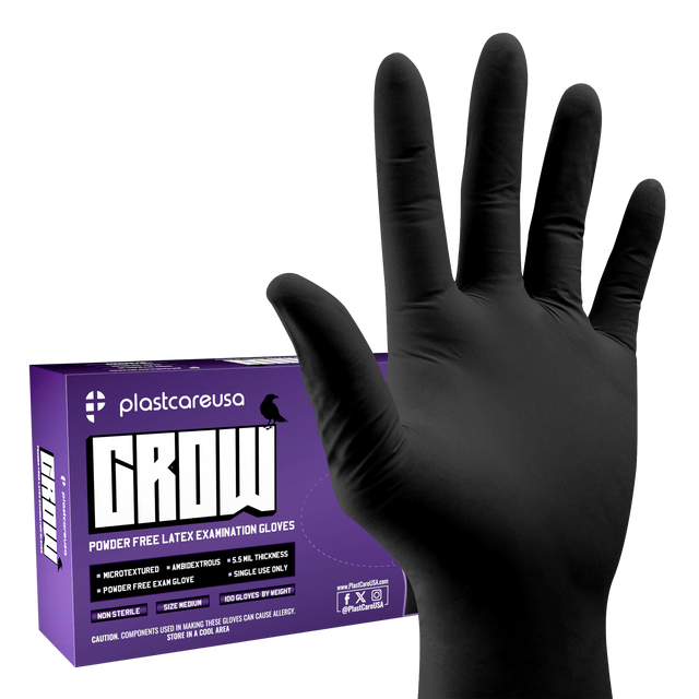6000 Large 5.5 mil Black Latex Gloves (60 Boxes)