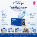 1000 Extra Small XS Aurelia Protege Blue Nitrile 4 mil Powder Free Examination Gloves (10 Boxes)