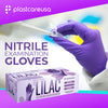 1000 LARGE Lavender Nitrile Exam Premium Gloves (Powder & Latex Free), PlastCare USA Lilac - My DDS Supply