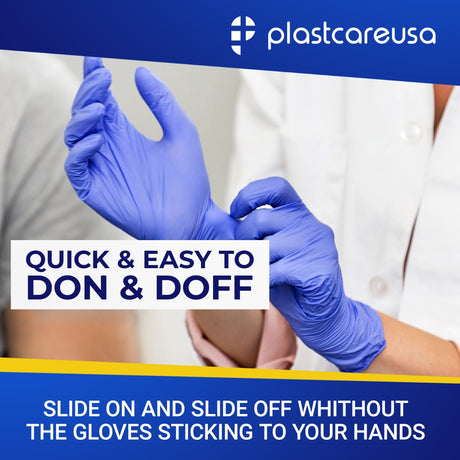 2000 PlastCare USA SMALL Cobalt-200 Indigo Blue Nitrile Exam Premium Gloves (Powder & Latex Free) (200 Gloves/Box) - My DDS Supply