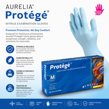1000 Extra Small XS Aurelia Protege Blue Nitrile 4 mil Powder Free Examination Gloves (10 Boxes)