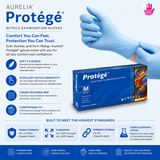 1000 Medium Aurelia Protege 4 mil Blue Nitrile Powder Free Examination Gloves (10 Boxes)