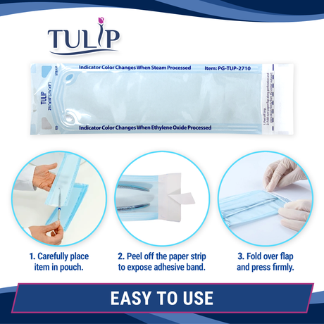 2000 2.75" x 10" Self-Sealing Sterilization Pouches by TULIP