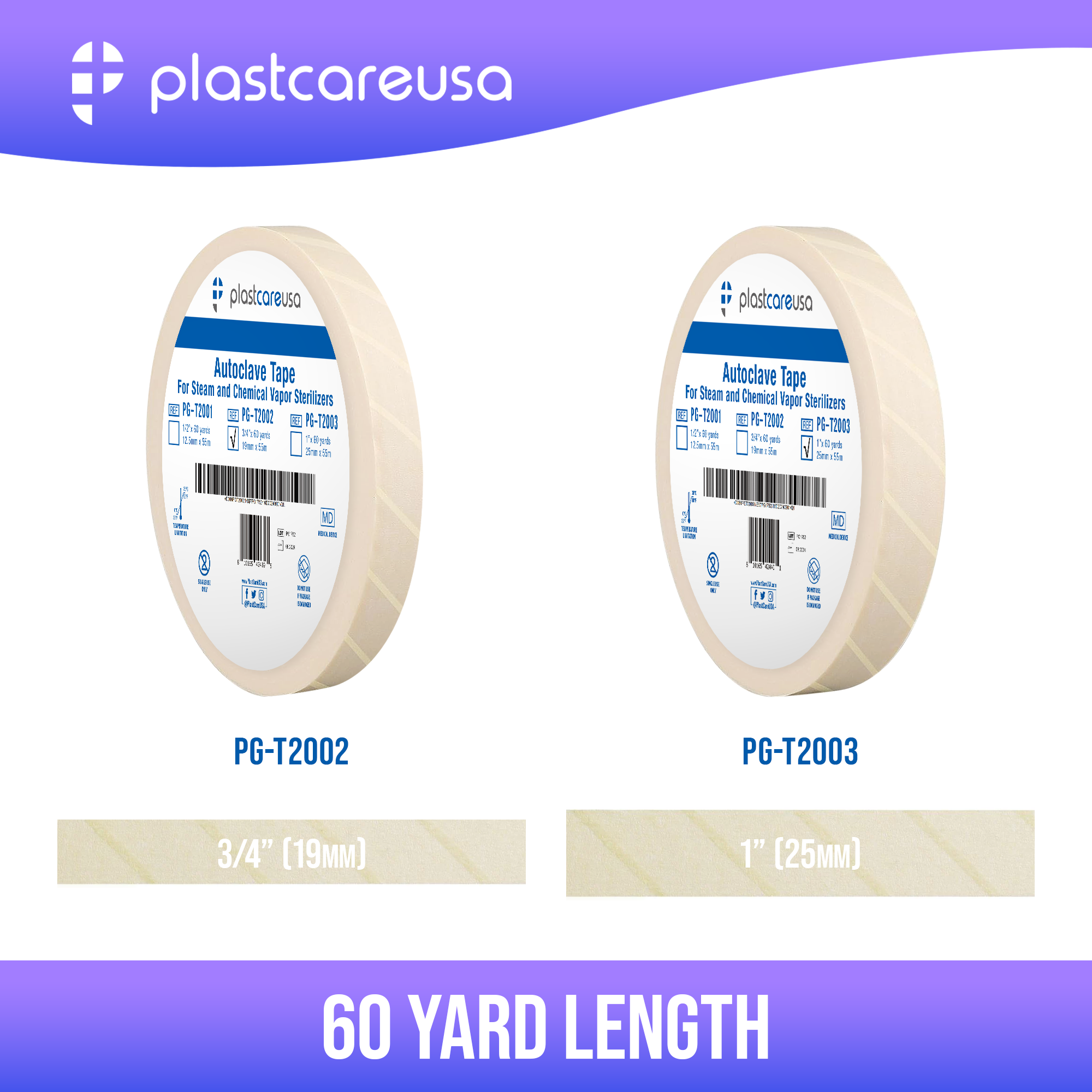 5 Rolls Autoclave Tape 1/2 Inch X 54 Yards - Sterilization Indicator Tape For Medical Dental Use