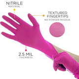 12000 Large Pink Nitrile Gloves, Aurelia Blush, 2.5 Mil (60 Boxes) *Bulk Special* - My DDS Supply