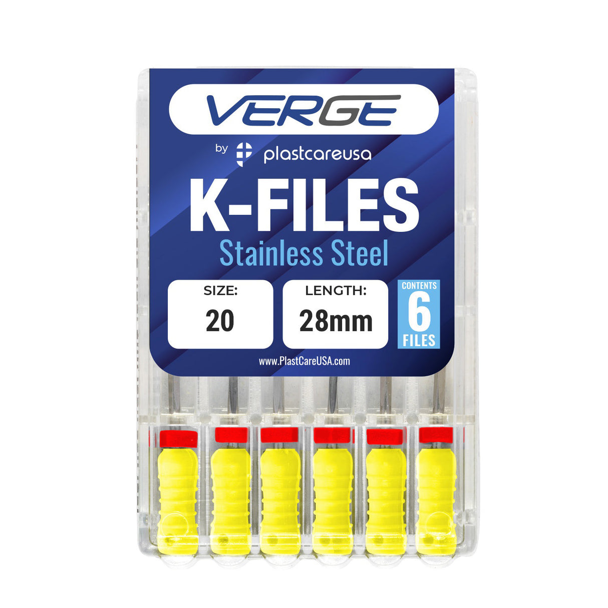 Size 20 28mm Endo K-Files, Endodontic K Files (Stainless Steel)