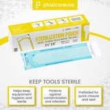 Worn Box-New 1000 2.25" x 9" Self-Sealing Sterilization Pouches by PlastCare USA