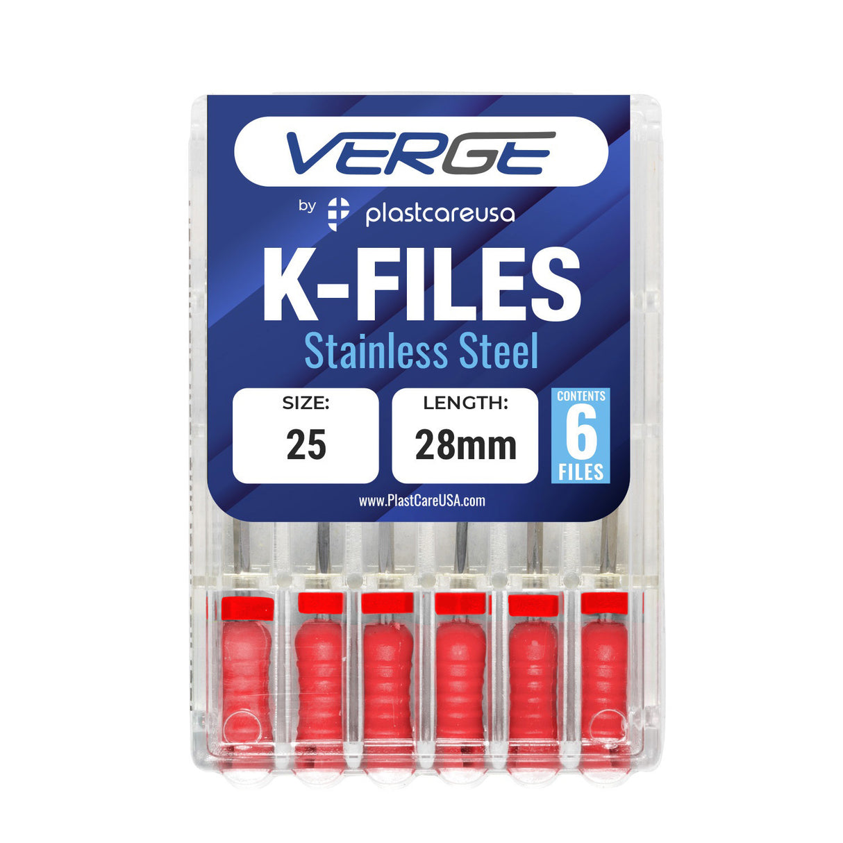 Size 25 28mm Endo K-Files, Endodontic K Files (Stainless Steel)