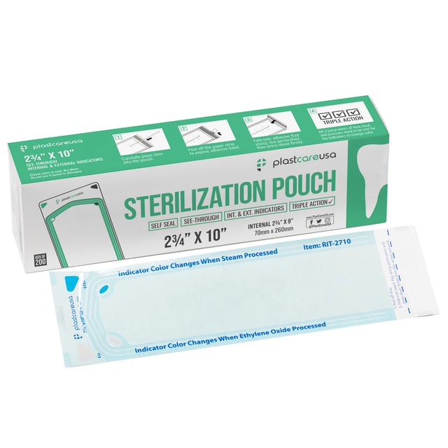 Sterilization pouches with chemical indicators