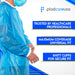 50 Blue Disposable Isolation Lab Gowns with Knitt Cuffs for Medical Dental Hospital - My DDS Supply