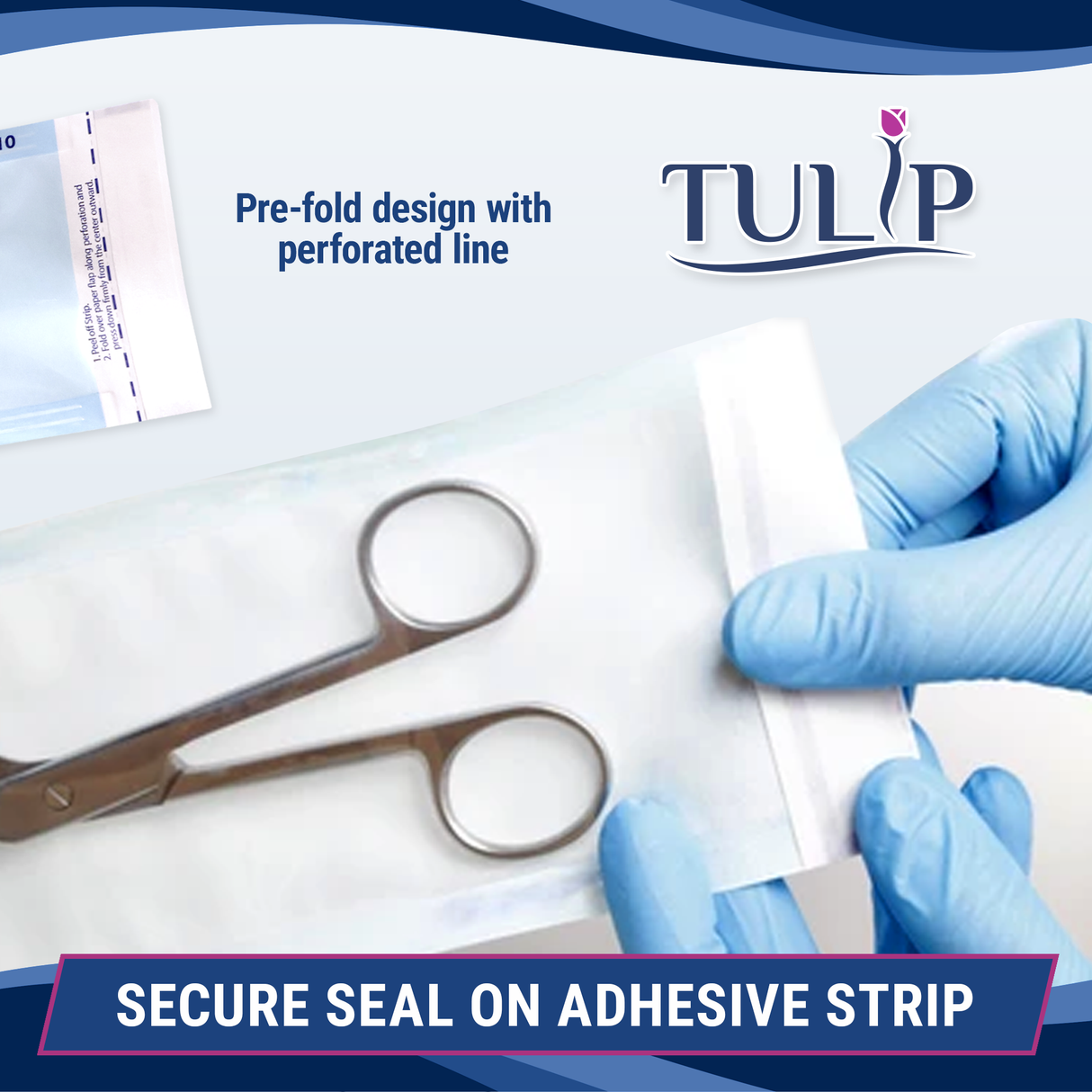 10,000 2.75" x 10" Self-Sealing Sterilization Pouches by TULIP (50 Boxes of 200) *Bulk Special*