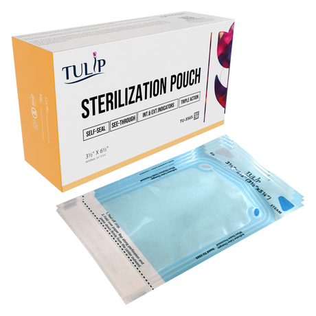 10,000 3.5" x 5.25" Self-Sealing Sterilization Pouches by TULIP (50 Boxes of 200)