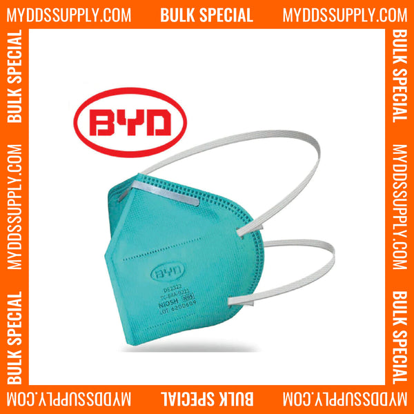Bulk 1000 BYD N95 Sealed Protective Disposable Face Masks DE2322 (Blister Pack) - My DDS Supply