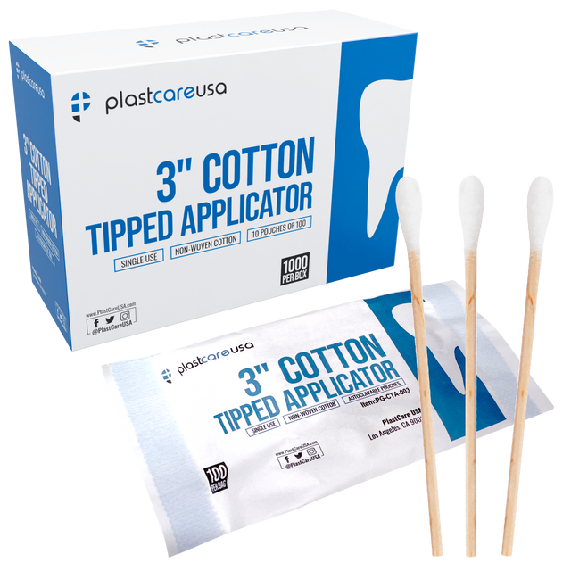 10,000 3" Cotton Tip Applicators - (100 Packs of 100)
