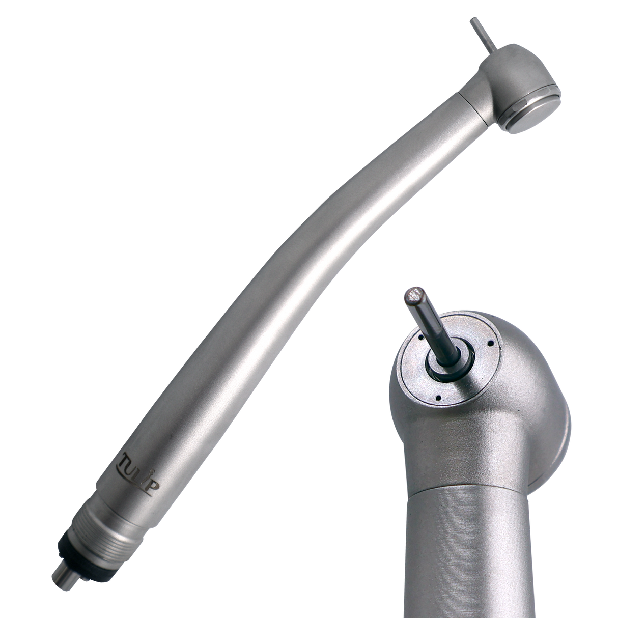 Tulip HSH High-Speed Stainless Steel Dental Handpiece - 330,000–380,000 RPM, Push Button Chuck, Triple Water Spray, Ceramic Bearings, Autoclavable (M4/B2 Connector)
