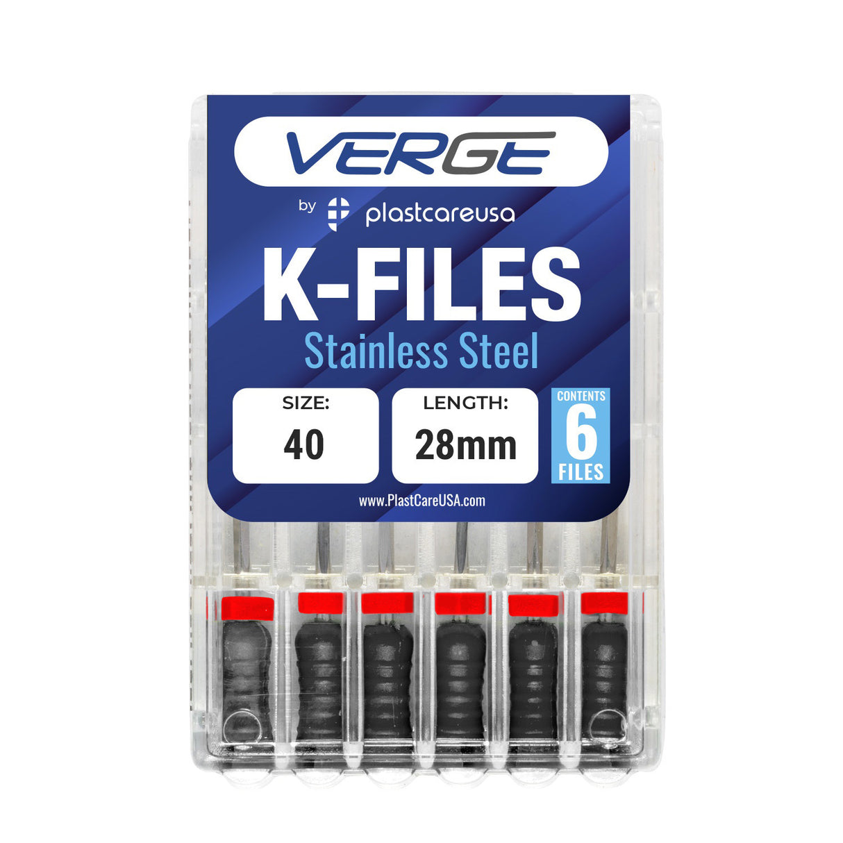 Size 40 28mm Endo K-Files, Endodontic K Files (Stainless Steel)