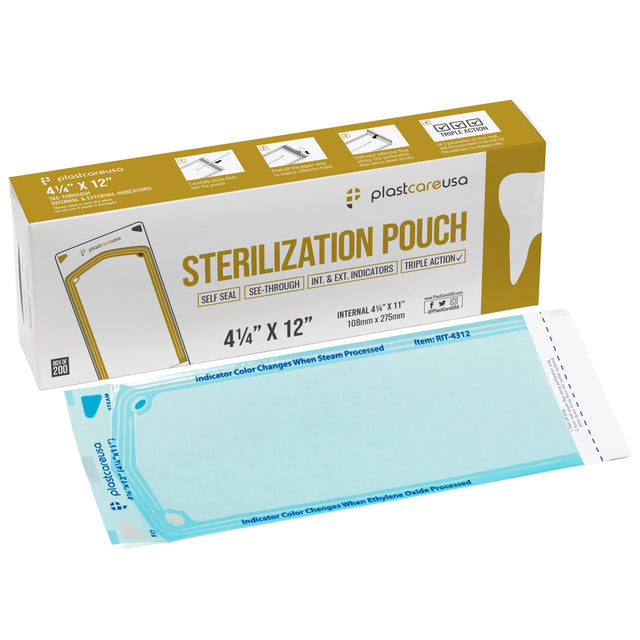 Sterilization pouches with chemical indicators