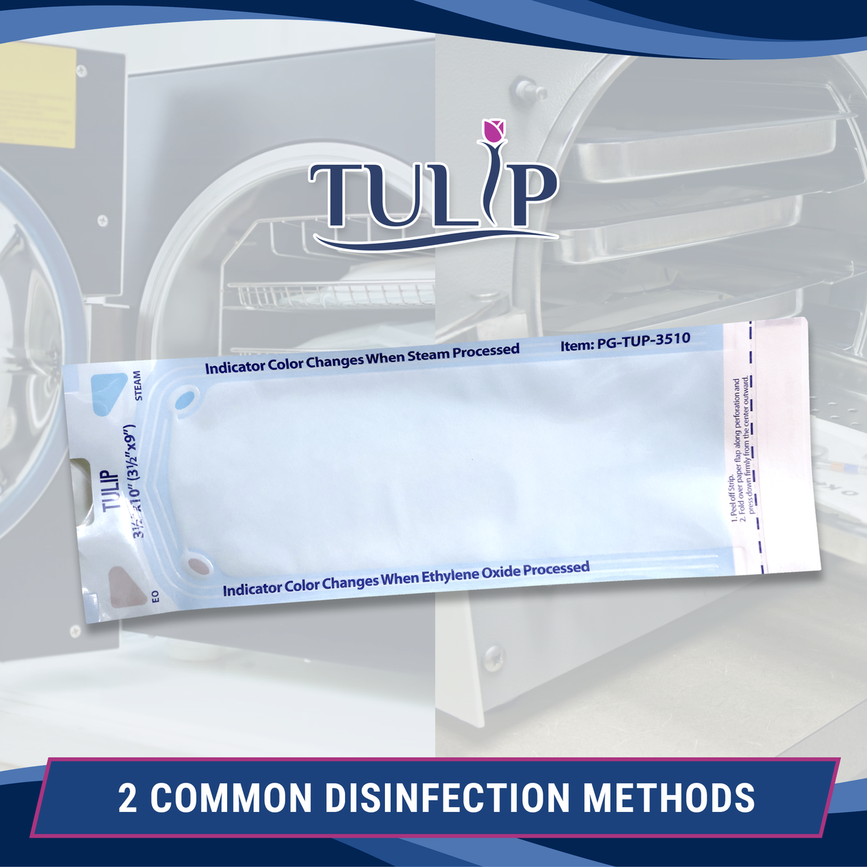 2000 3.5" x 10" Self-Sealing Sterilization Pouches by TULIP