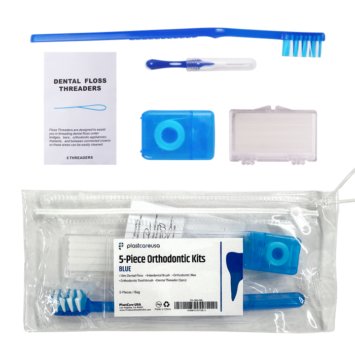 12 Pack of Blue Orthodontic 5 Piece Patient Kits