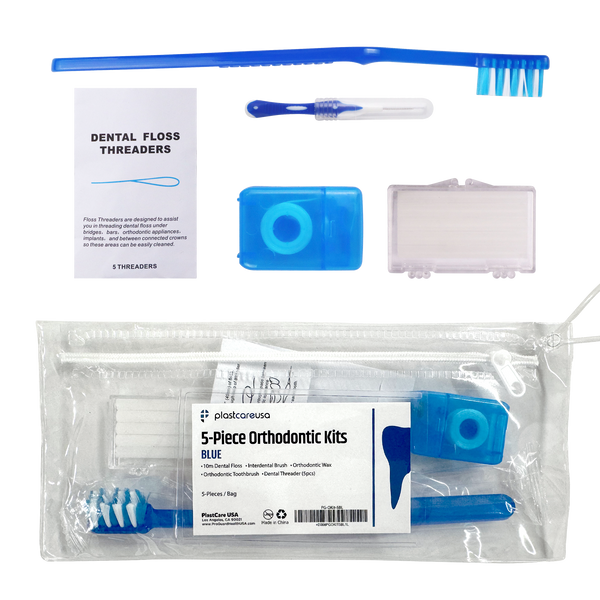 12 Pack of Blue Orthodontic 5 Piece Patient Kits