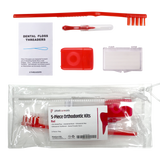 12 Pack of Red Orthodontic 5 Piece Patient Kits
