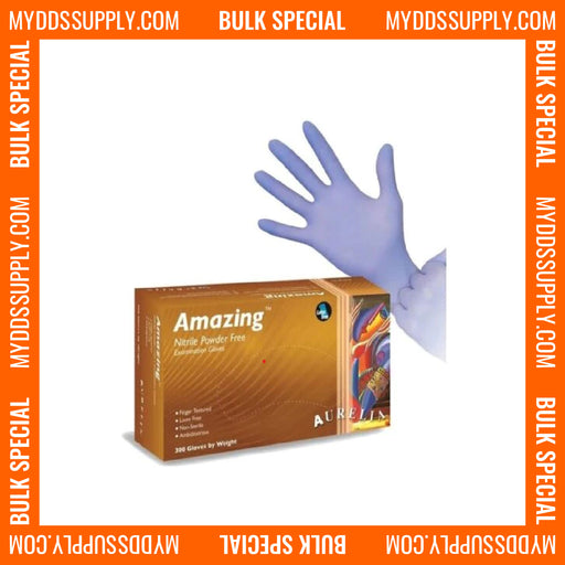 18000 Large Aurelia Amazing Nitrile Powder-Free Examination Gloves (60 Boxes of 300) *Bulk Special* - My DDS Supply