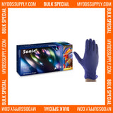 18000 Medium Aurelia Sonic-300 Blue Nitrile 2.2 mil Powder Free Examination Gloves (60 Boxes) *Bulk Special* - My DDS Supply