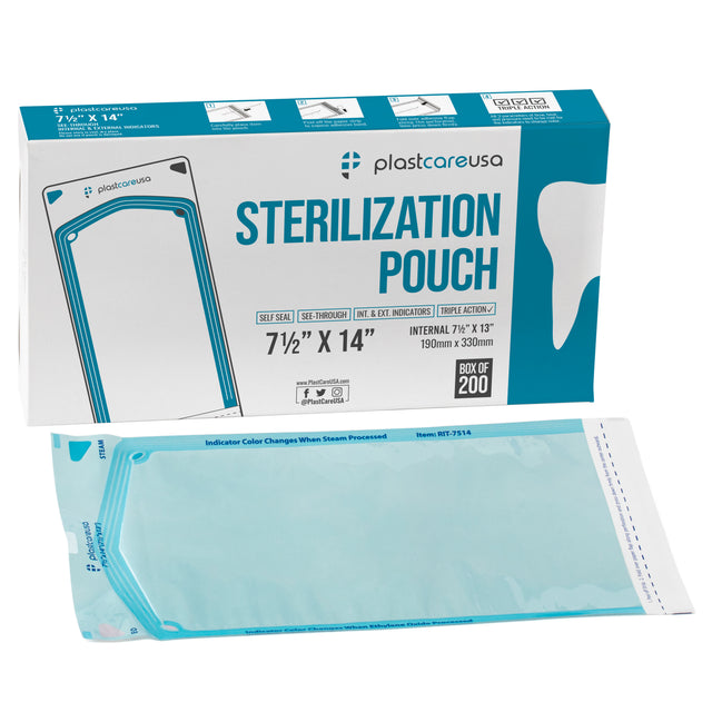 Sterilization pouches with built-in chemical indicators