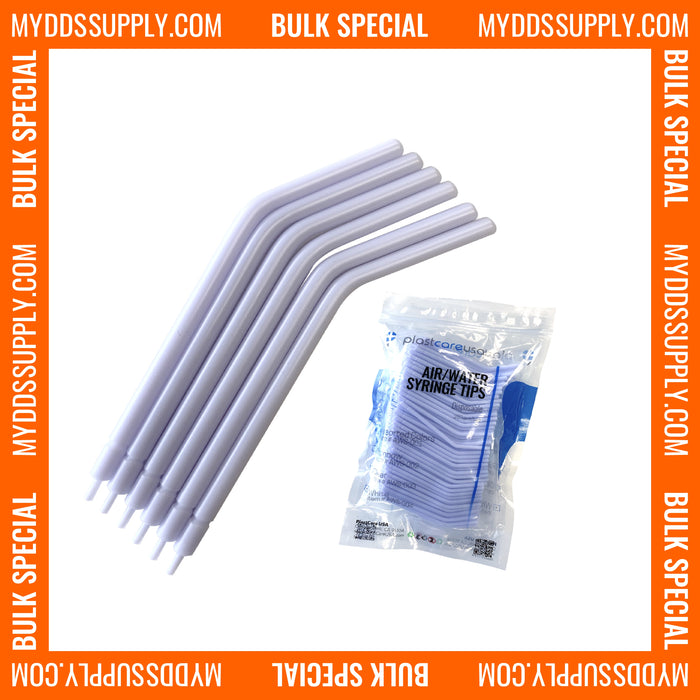 2500 x White Air-Water Syringe Tips (10 Bags) *Bulk Special* - My DDS Supply