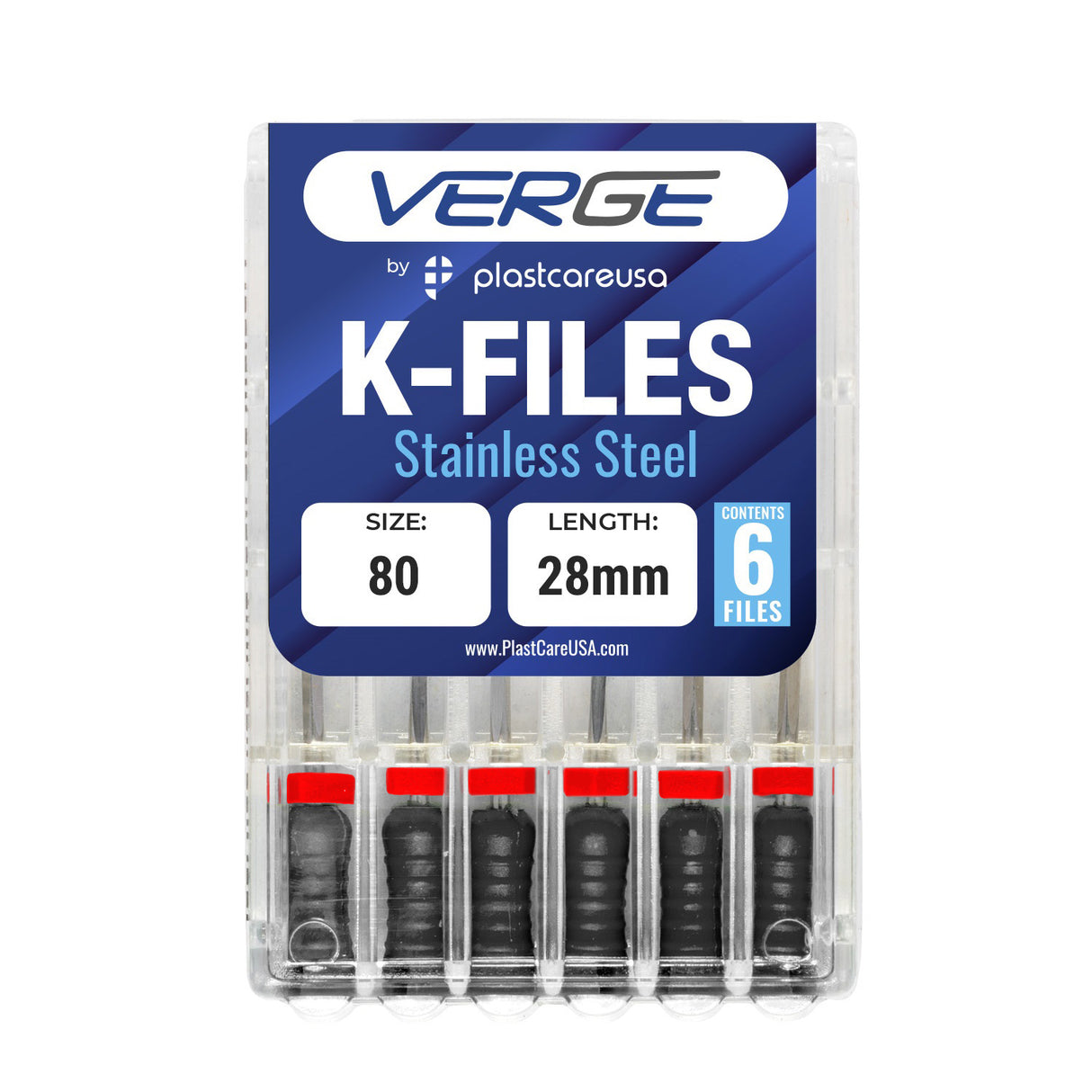 Size 80 28mm Endo K-Files, Endodontic K Files (Stainless Steel)