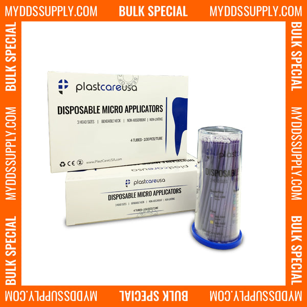 6 x 400 Regular Purple Dental Micro Applicator Brushes (4 Tubes of 100) *Bulk Special* - My DDS Supply