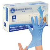 1000 Small Diamond IF35 Blue Nitrile Exam Gloves 3.5 mil (Powder & Latex Free) - My DDS Supply
