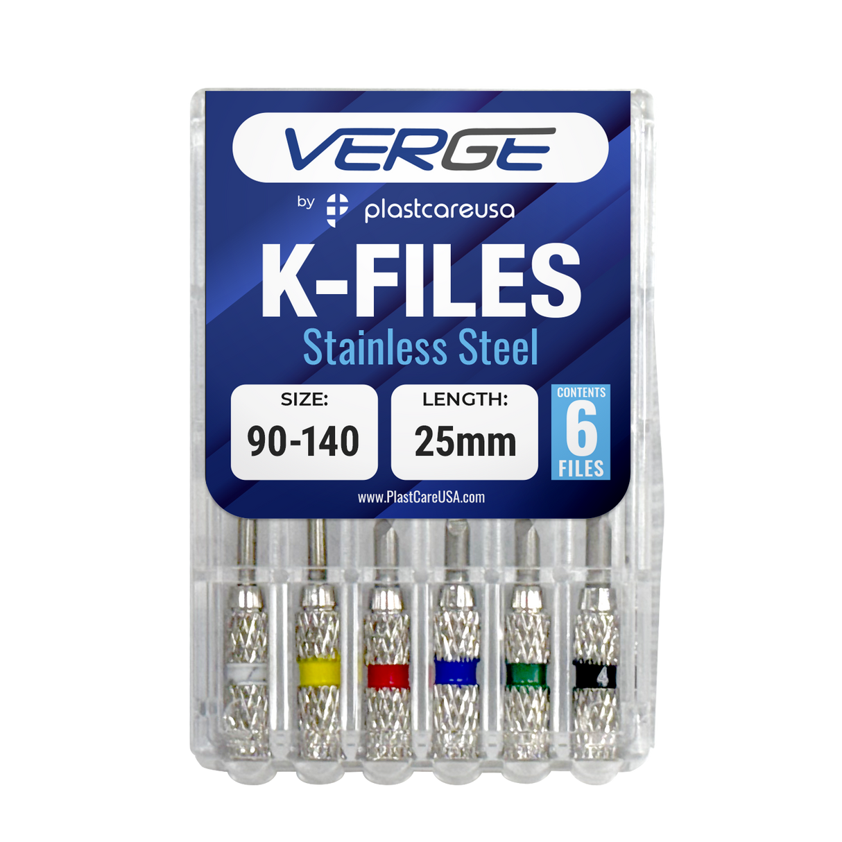 Size 90-140 25mm Assorted Endo K-Files, Endodontic K Files (Stainless Steel)