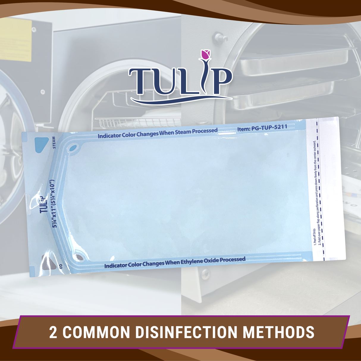 2000 5.25" x 10" Self-Sealing Sterilization Pouches by TULIP