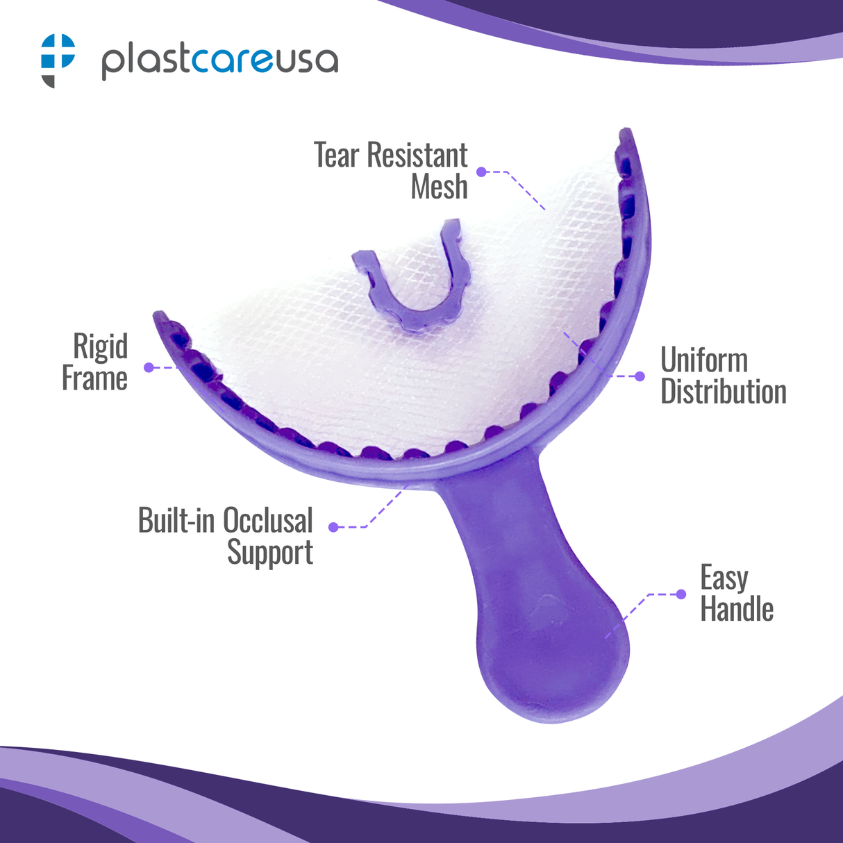 700 x Purple Anterior Bite Registration Impression Trays (20 Boxes)