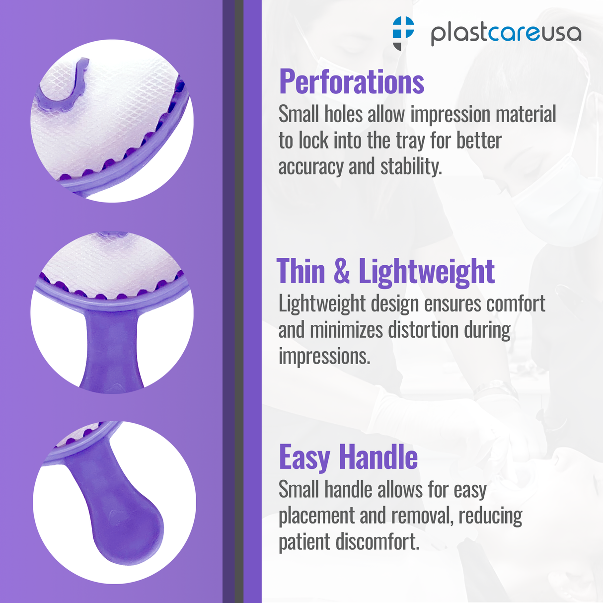 700 x Purple Anterior Bite Registration Impression Trays (20 Boxes)