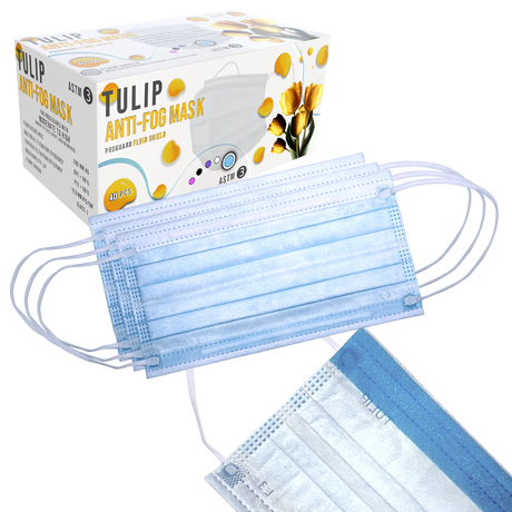 800 Blue Fluid Shield ASTM Level 3 Masks 4-Layer w/ Anti Fog Strip (20 Boxes of 40)